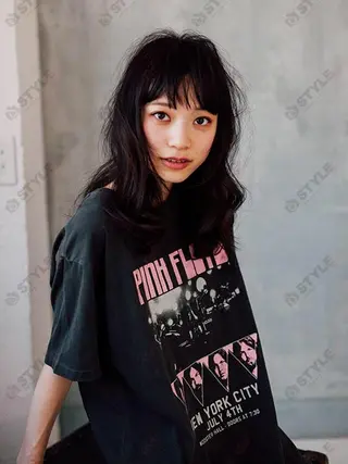 ミディアム カラー 白髪ぼかしハイライト 柳川拓哉のヘアスタイル