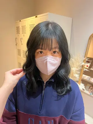 セミロング カラー ramphy 柴原 夢奈のヘアスタイル