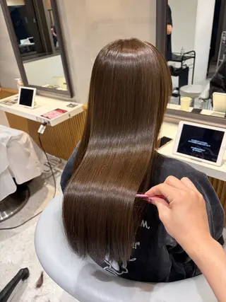 ロング カラー ヘアセット/レイヤー 赤み消し/はるかのヘアスタイル