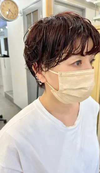 ショート カラー パーマ 🌼sunc HINAMI🌼のヘアスタイル