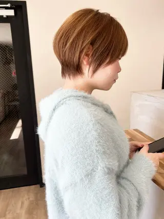 ショート カラー 🌱小顔魅せショート 髪質改善カラー/泉綺のヘアスタイル