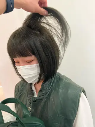 ショート 似合わせレイヤー ＆縮毛矯正のヘアスタイル