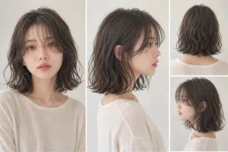ショート パーマ なかはた りく マニキュア/パーマのヘアスタイル