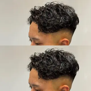 ショート パーマ メンズ 🌟短髪指名No.1 泰成/フェード🌟のヘアスタイル