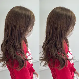 セミロング カラー み うのヘアスタイル