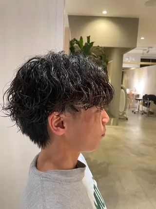 ショート パーマ メンズ 🌙19時以降通える メンズ専門 コーダイのヘアスタイル