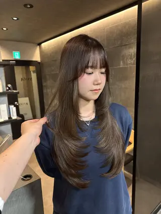 ロング カラー ヘアアレンジ 韓国ヘア指名率 No. 1小堀京介のヘアスタイル