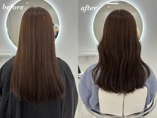 セミロング 【aini天王寺】 𝐚𝐢𝐫𝐢✂︎のヘアスタイル