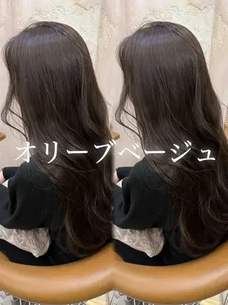 ロング カラー ヘアアレンジ みっちー/縮毛矯正/ 艶カラーのヘアスタイル