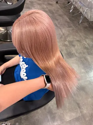 ミディアム カラー ハイトーン 横浜💞ミオのヘアスタイル