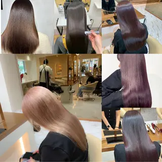 セミロング カラー パーマ ✨美髪矯正×髪質改善 🍎カイト🍎渋谷のヘアスタイル