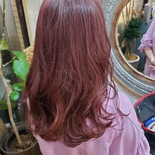 セミロング カラー 韓国風レイヤーカット 上手く丁寧早い/マツのヘアスタイル