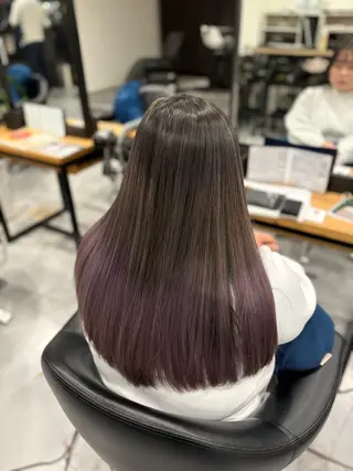 セミロング カラー 一刀 厚太のヘアスタイル