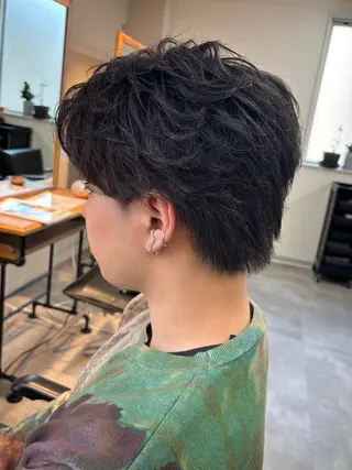 パーマ メンズ 船橋駅フェザーパーマ ニュアンスパーマ保立のヘアスタイル