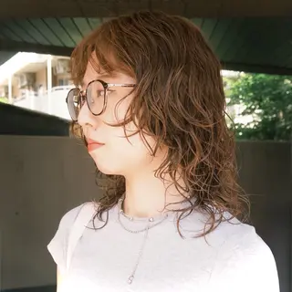 ショート カラー パーマ デジタルパーマ🌀レ イヤー🍃かんたまるのヘアスタイル
