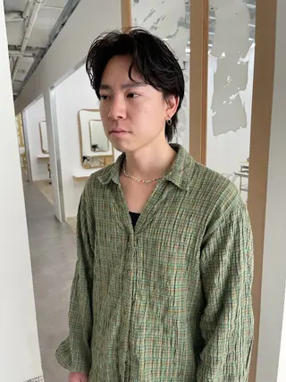 パーマ メンズ メンズカット パーマ[佐橋]のヘアスタイル