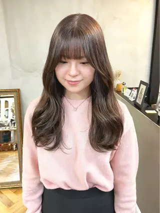 ロング カラー ヘアアレンジ ena/ブリーチなし 透明感・レイヤー🎀のヘアスタイル