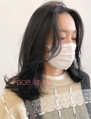 ミディアム カラー パーマ 💖美髪矯正💖 辻未侑のヘアスタイル