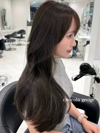 ミディアム カラー ♡上品韓国髪♡ブラ ウン/SAYATOのヘアスタイル