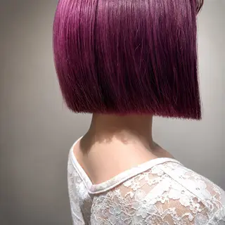 ミディアム 切りっぱなしボブ/ カット/ゆうすけのヘアスタイル