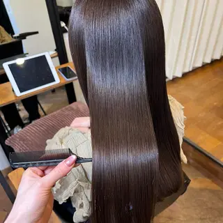 ロング カラー 顔まわりカット✨艶髪 ✨髪質改善✨伴響佳のヘアスタイル