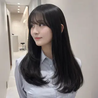 ロング 🕊️ナチュラル盛れ 韓国風艶髪/マホ🫧のヘアスタイル