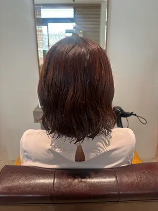 カラー パーマ 萩原 光咲のヘアスタイル