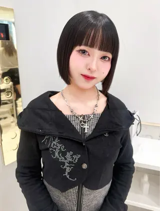 ショート カラー ヘアアレンジ 縮毛矯正🤍 盛れるボブ/ひかりのヘアスタイル