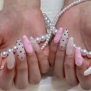 ネイル 🎀kira 長さだし💗モチ最高のネイルデザイン