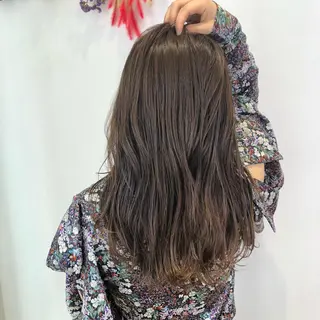 ロング カラー 小顔レイヤー/ ベージュ🤍Rieのヘアスタイル
