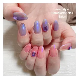 ミディアム ネイル 🐾enen style 🐾のネイルデザイン