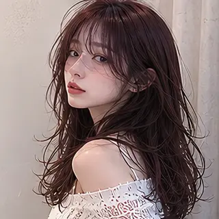 カラー 縮毛矯正/レイヤー/ 前髪カット/おばかんのヘアスタイル
