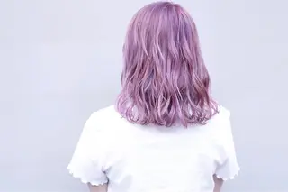 ミディアム カラー レイヤーカット ベージュカラー/小島のヘアスタイル