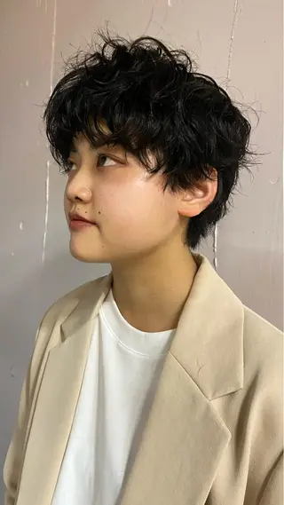 ショート パーマ Yuki☺︎パーマ レイヤーカットのヘアスタイル