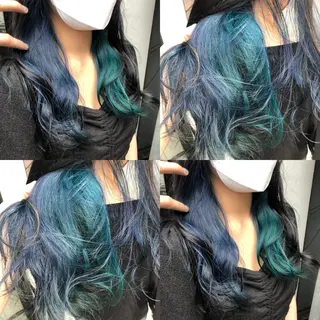 セミロング カラー 原宿サロン代表 デザインカラー伊藤卓のヘアスタイル