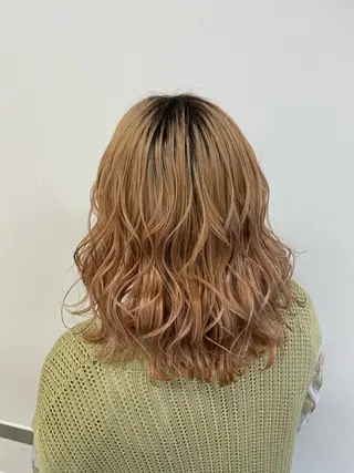 ミディアム カラー ボブ/レイヤーカット 縮毛矯正/コウキ新宿のヘアスタイル