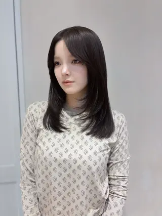 セミロング ボブ/ミニボブ 透明感カラーkadoのヘアスタイル