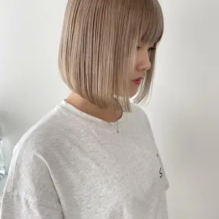 ミディアム カラー coco♡ 韓国hairのヘアスタイル