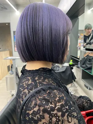 カラー Saki/レイヤー/ 柔色カラー/顔まわりのヘアスタイル