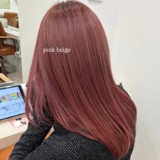 ロング カラー 🎀Wカラー/ピンク /ベージュ🎀ゆらのヘアスタイル