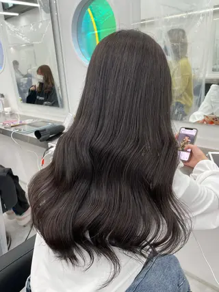 ロング カラー ヘアアレンジ 縮毛矯正/髪質改善/ ブリーチ毛/木元渓太のヘアスタイル