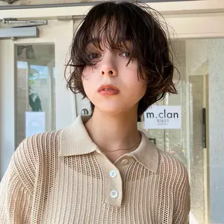 ショート カラー パーマ パーマ/ 🌿nanakoのヘアスタイル