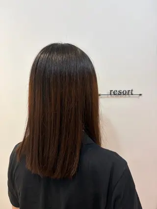 セミロング 北川 智花のヘアスタイル