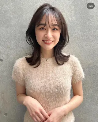ミディアム カラー 海外風レイヤー🥥 NANAのヘアスタイル