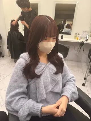 ロング カラー パーマ ヘアアレンジ メンズ キッズ 韓国系🇰🇷🩶 艶暗髪/MEIのヘアスタイル