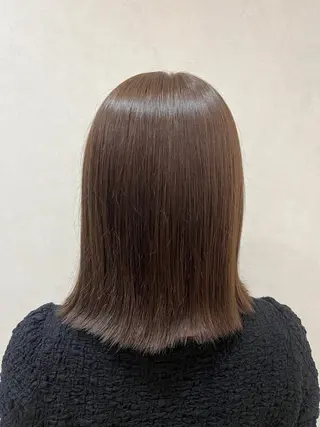 セミロング カラー うる艶カラー💕🫧 武笠 友香🤍のヘアスタイル