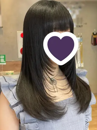 ロング 💖推しカラー💖 オタク美容師✂ゆづきのヘアスタイル