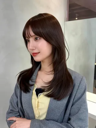 ミディアム 韓国レイヤー ☁️🫧森ハリス誠一のヘアスタイル
