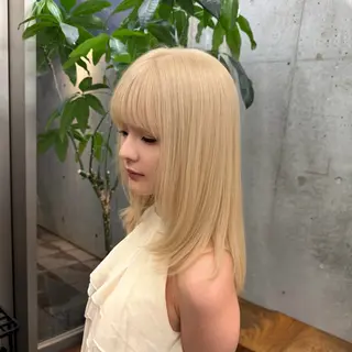 ミディアム 柔らかいハイトーン× 似合わせ/Yoheiのヘアスタイル