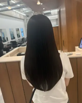 ロング カラー パーマ 縮毛矯正+モテカラー 🎀✨MIHOのヘアスタイル